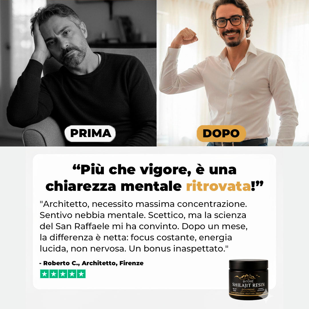 Vigore Attivo - Shilajit Puro Potenziato | Energia e Vigore